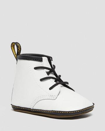 Botas Casuales Dr Martens Newborn 1460 Auburn Cuero Booties Niños Blancos | MX 15BEX